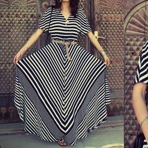 Banana Republic Striped Maxi Dress